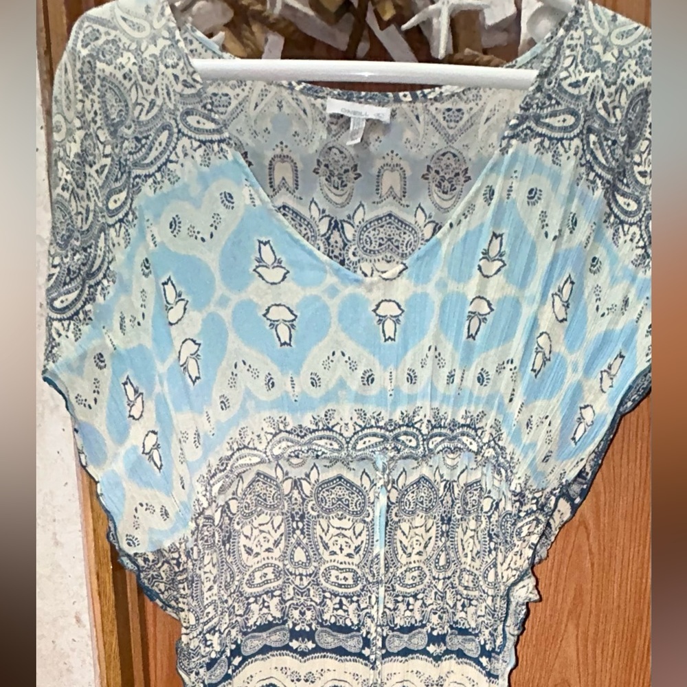 O'Neill Blue and Cream Paisley Dress